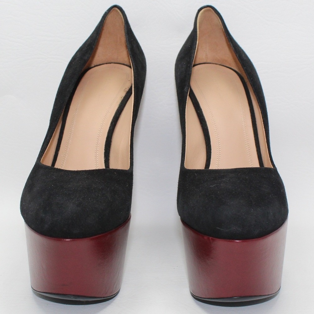 Celine Paris Phoebe Philo Era Suede & Leather Platform Block Heel Pumps 39 - Picture 4 of 9
